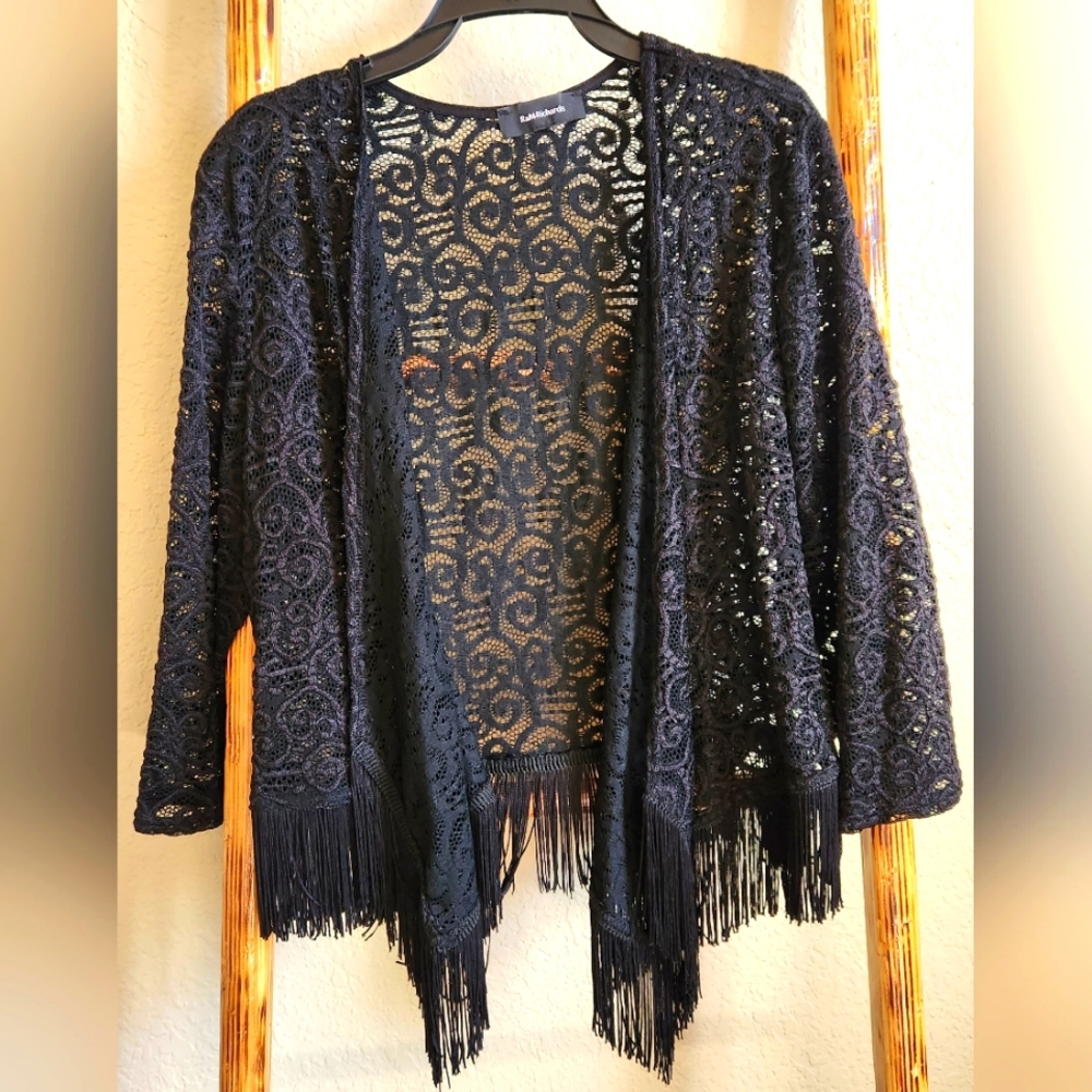 Lace & Fringe Black jacket